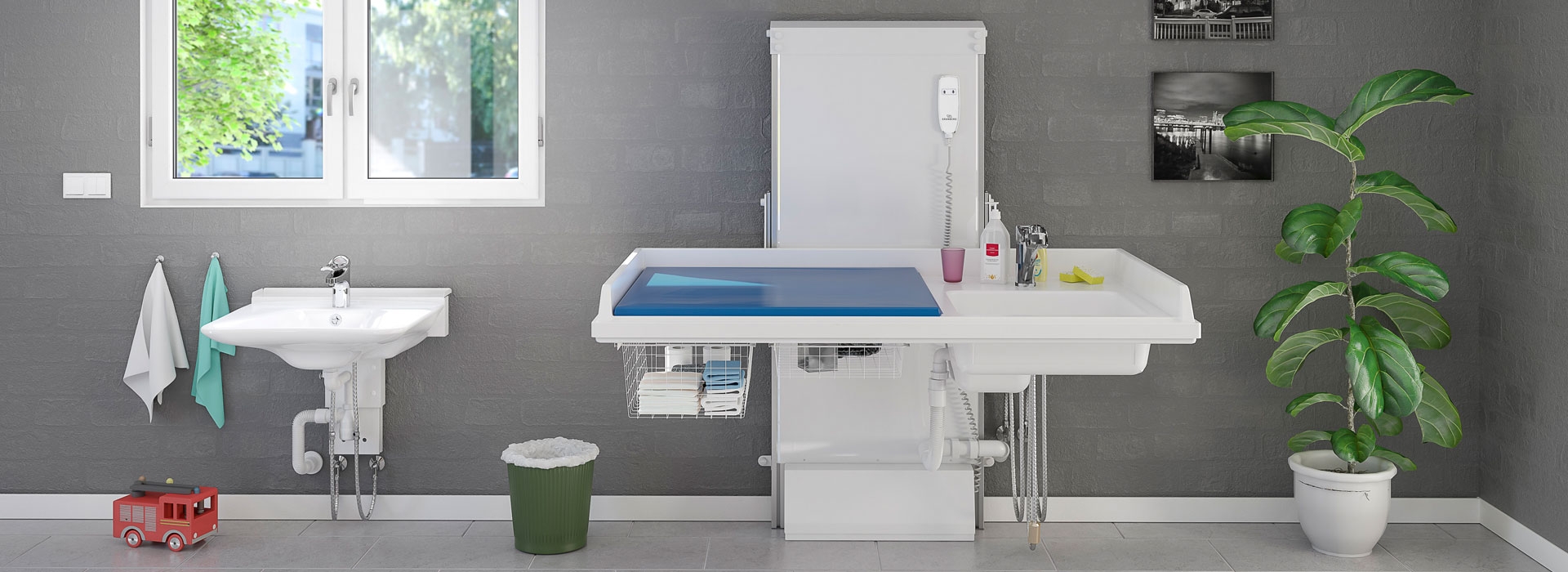 daycare changing table with sink