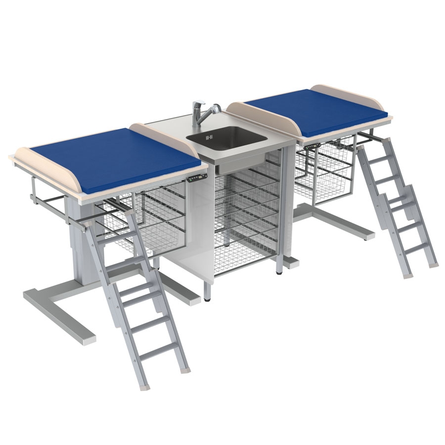 Height Adjustable Changing Table 332 - Combination 2, Washing bench center