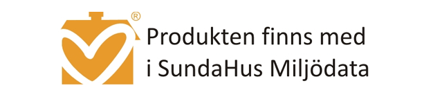 Produkten finns med i SundaHus Miljödata