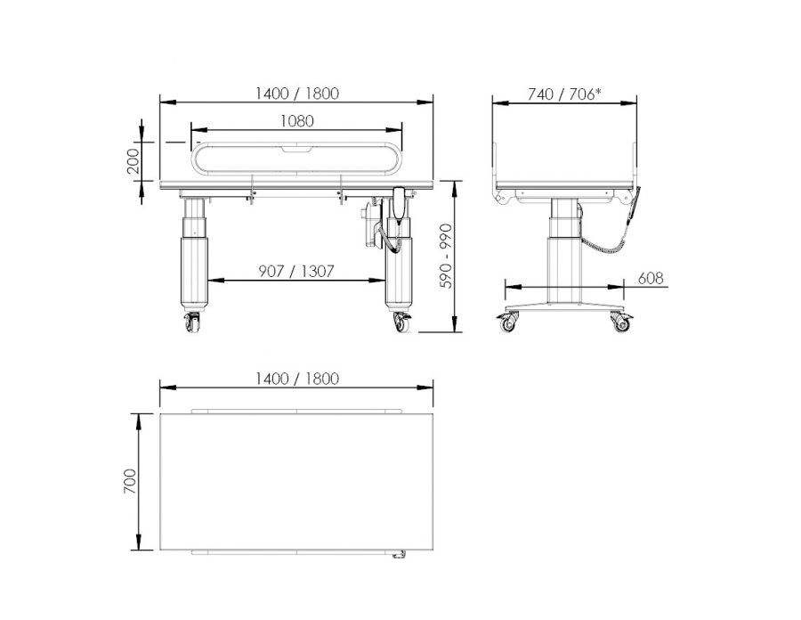 Table A Langer Electrique Et Mobile A Hauteur Variable 345
