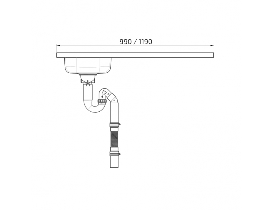 Dimensions - Wheelchair Accessible Sit-on Sink, Mini Kitchen (for hob) - Granberg ESFS