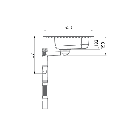Måttuppgifter - Insatsbänk med grund disklåda Granberg ES11 - 49,6 cm 