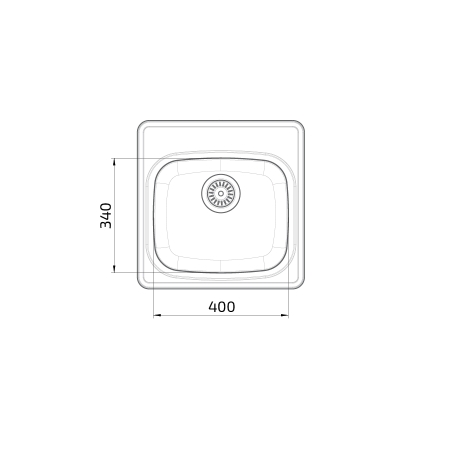 Dimensions - Wheelchair Accessible Inset Kitchen Sink Granberg ES11 - 49.6 cm
