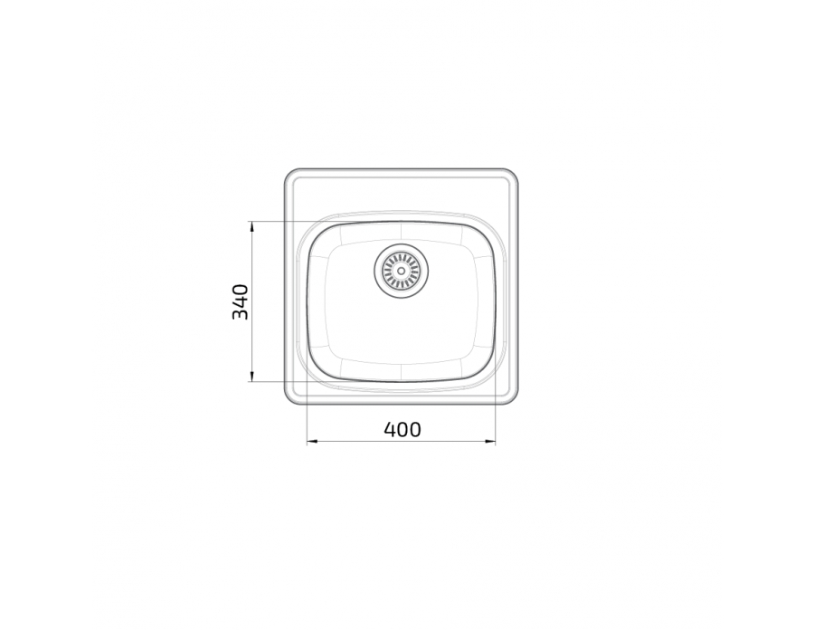 Dimensions - Wheelchair Accessible Inset Kitchen Sink Granberg ES11 - 49.6 cm
