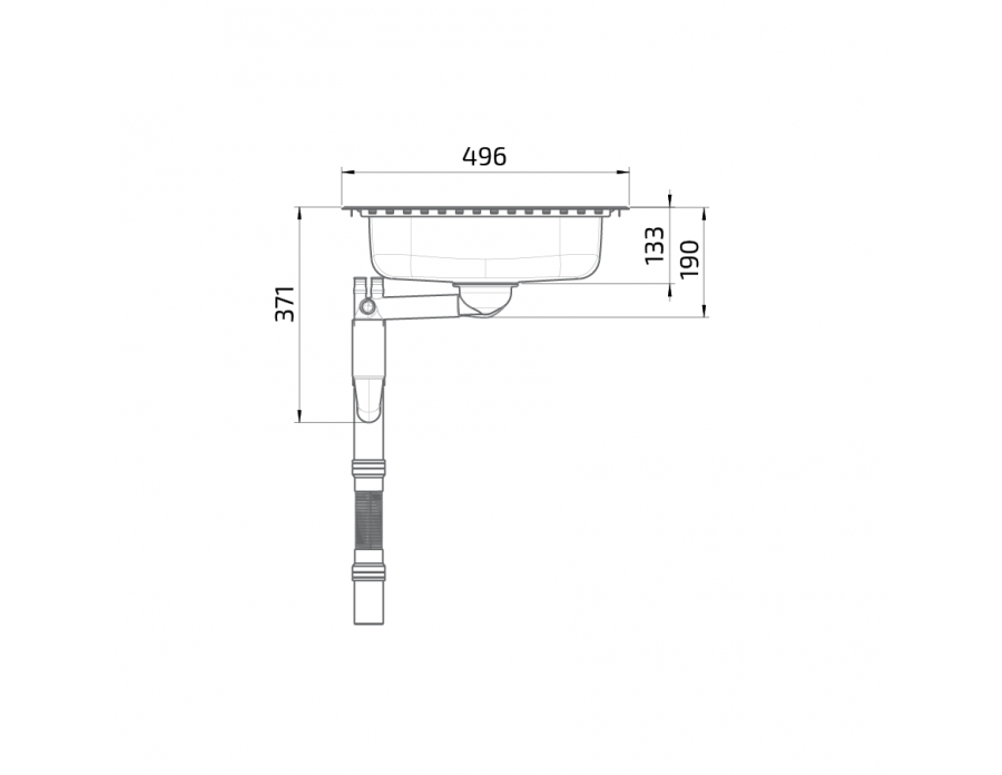 Måttuppgifter - Insatsbänk med grund disklåda Granberg ES10 - 44,1 cm