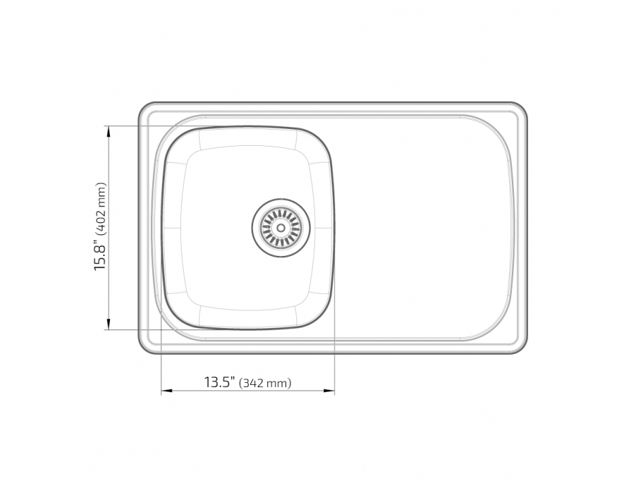 Inset Kitchen Sink Stainless Steel ES15 - 30.2