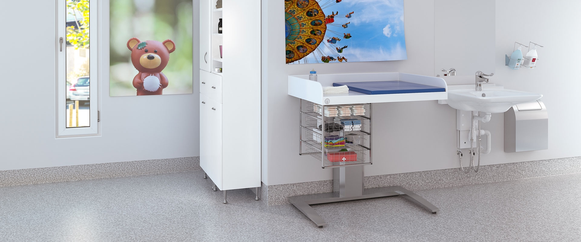 adjustable baby changing table