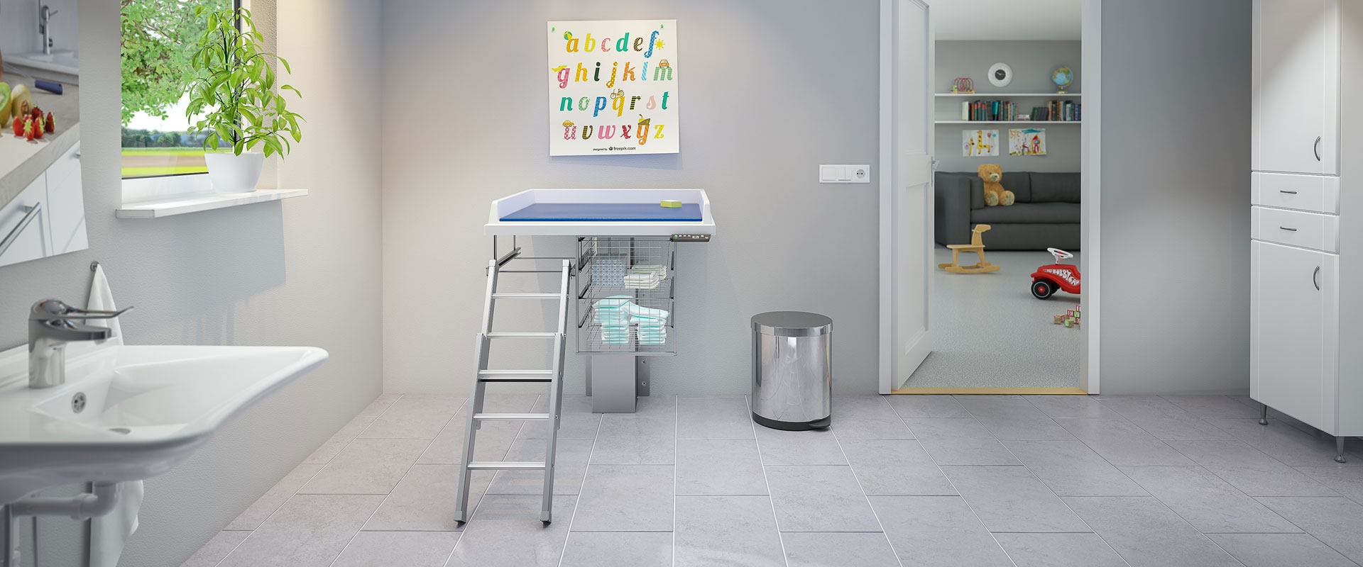 Height Adjustable Changing Table Granberg 335